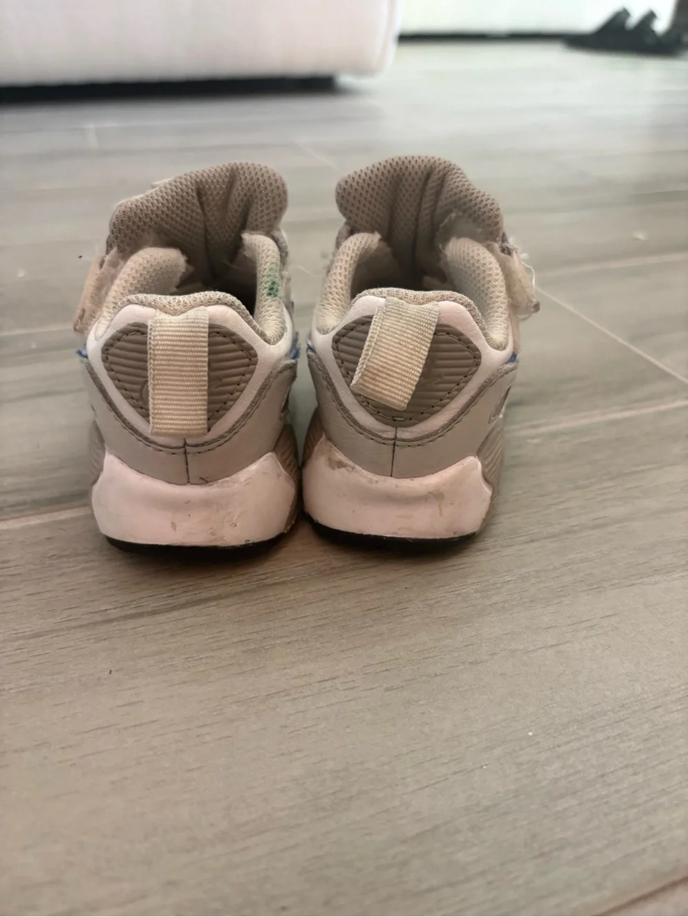 Nike Air Max 90 EasyOn Toddler Play Sneakers White Racer Blue Size 4.5
